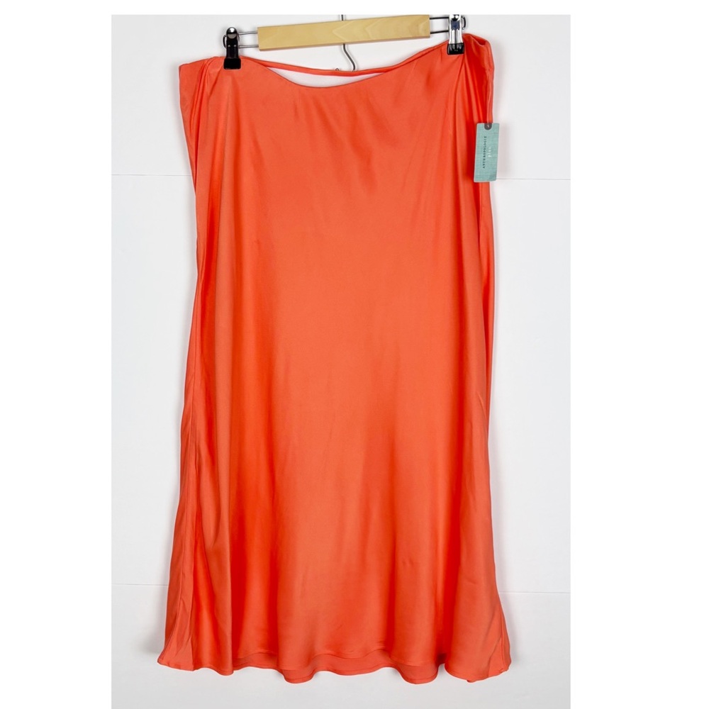 Anthropologie Plus Slip Skirt in Coral Size 1X